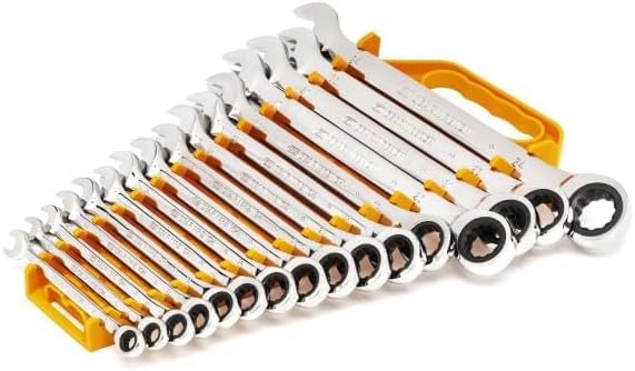 English Search I II III セット GEARWRENCH 16 Piece Ratcheting Combination Wrench Set with Tray